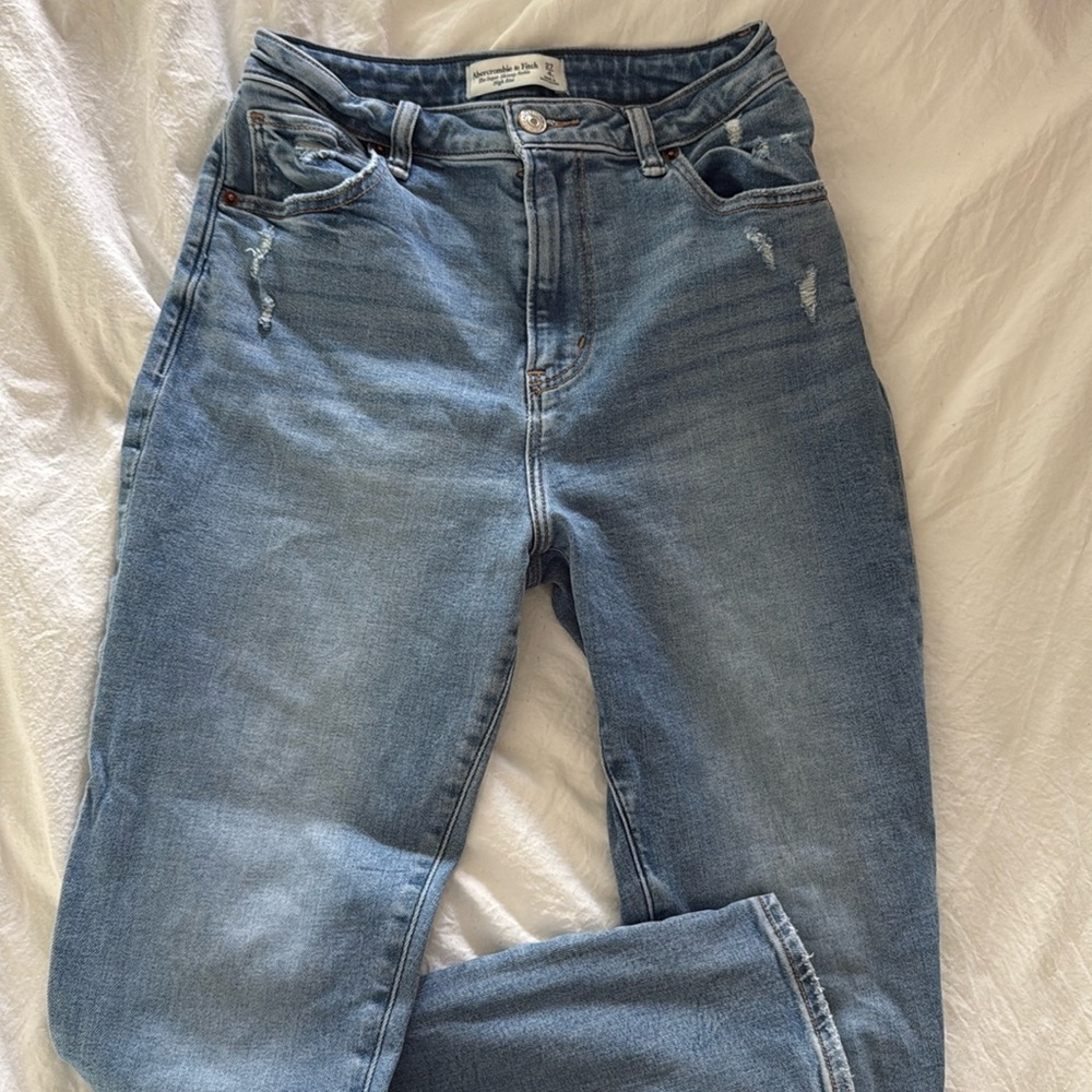 Abercrombie & Fitch the super skinny ankle high-rise Curve Love Jeans